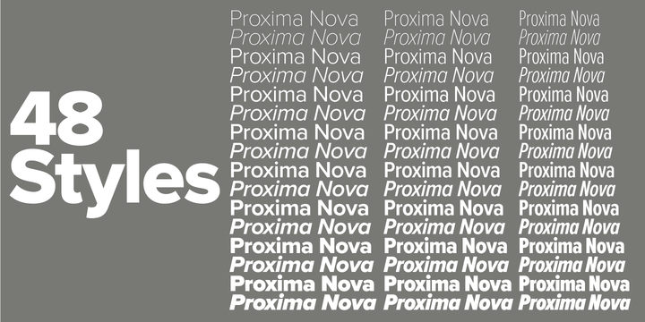 Beispiel einer Proxima Nova-Schriftart #4