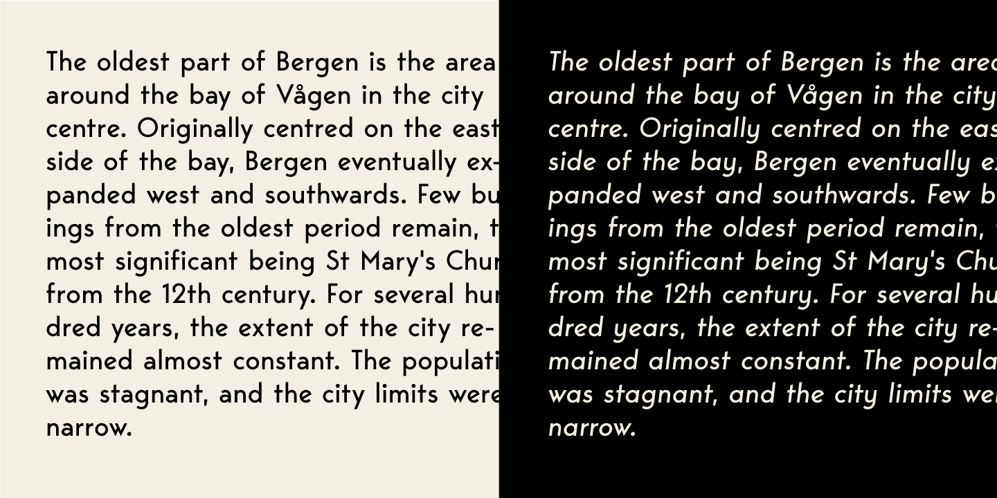 Beispiel einer Bergen Sans-Schriftart #3