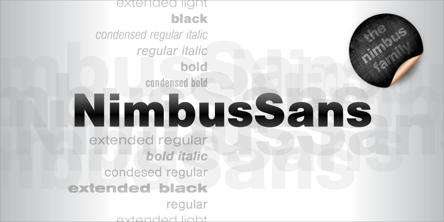 Beispiel einer Nimbus Sans-Schriftart #2