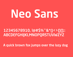 Beispiel einer Neo Sans Pro-Schriftart #3