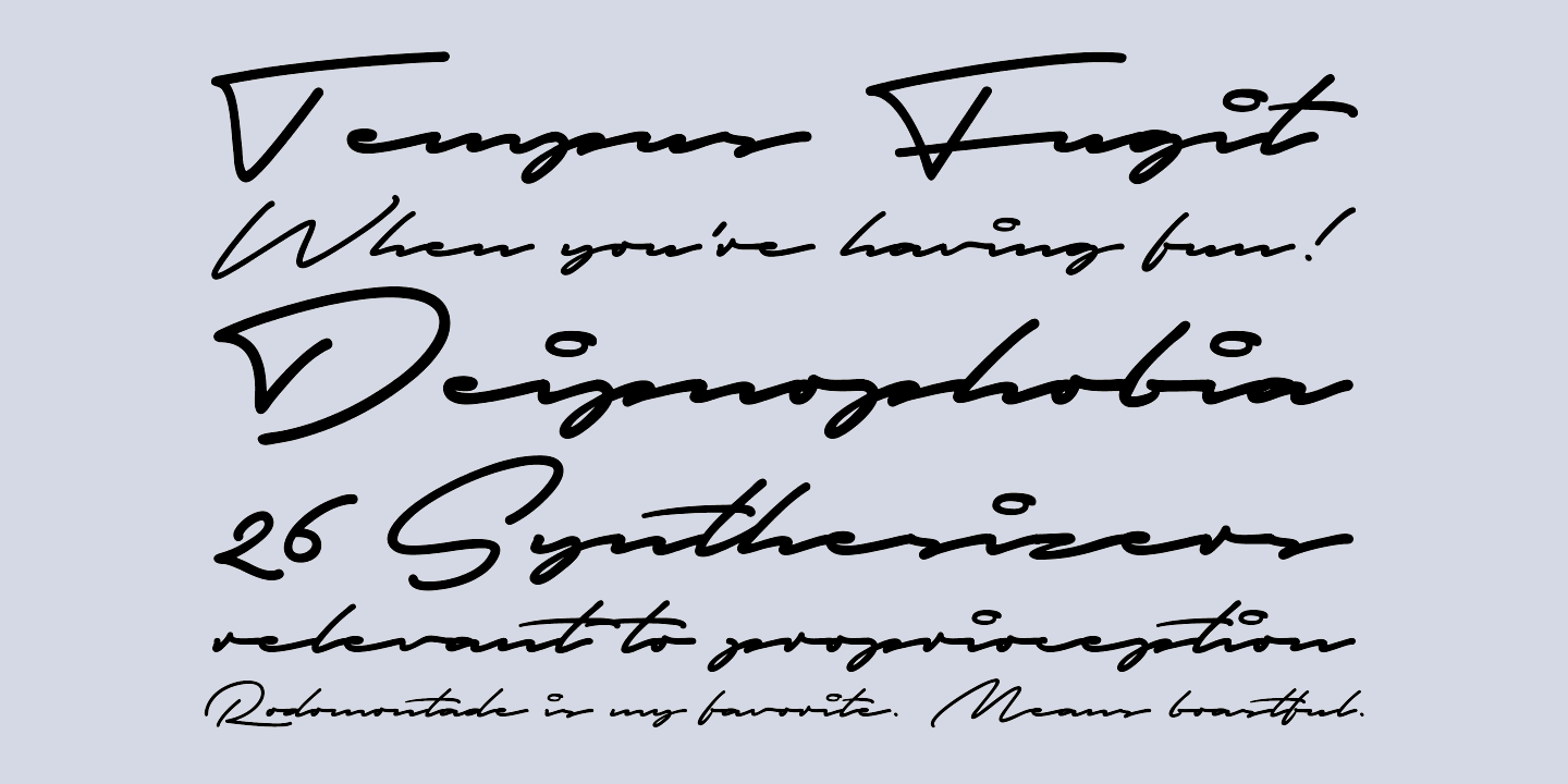 Beispiel einer Autograf-Schriftart #4