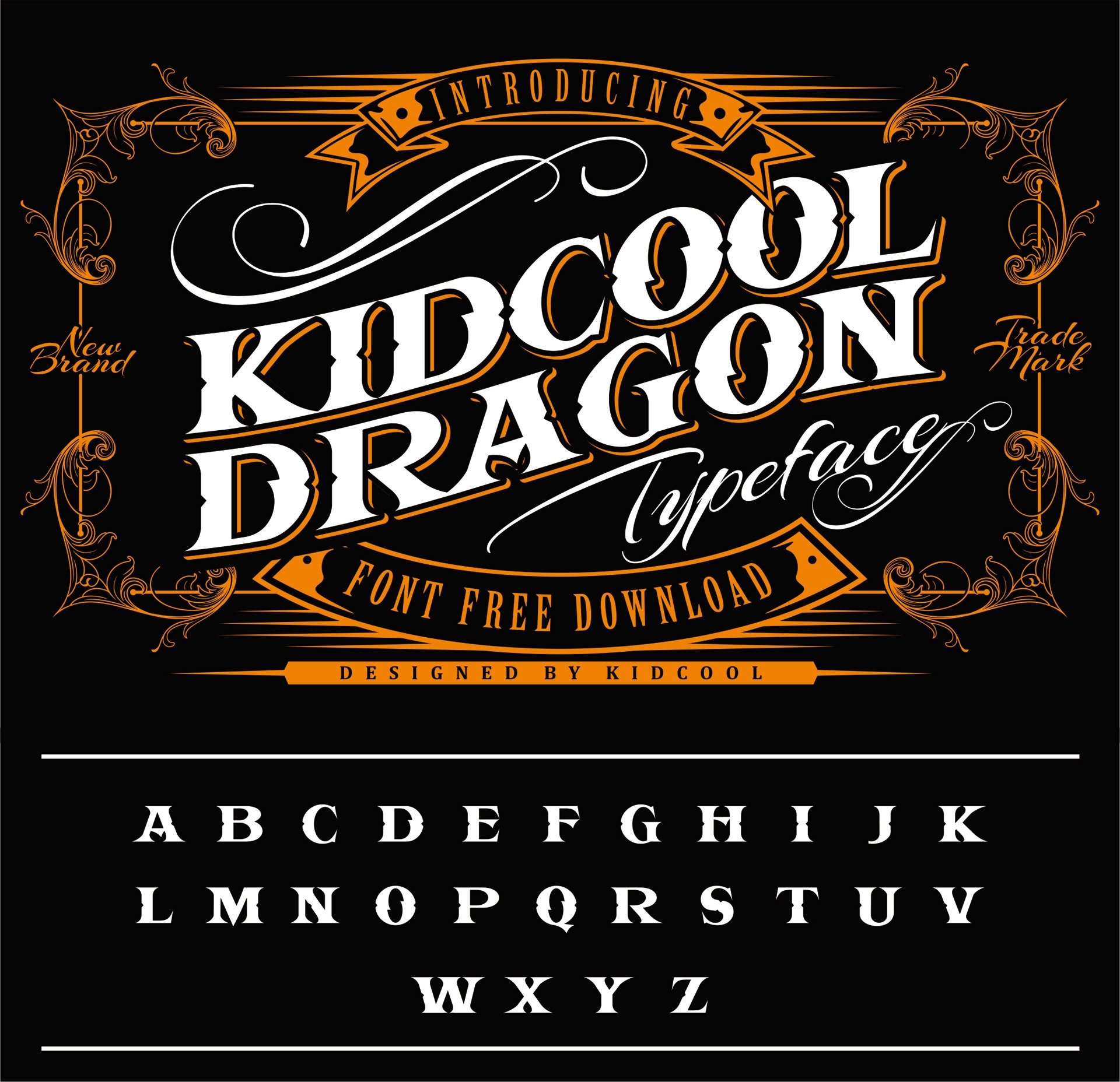 Beispiel einer Kidcool Dragon-Schriftart #4