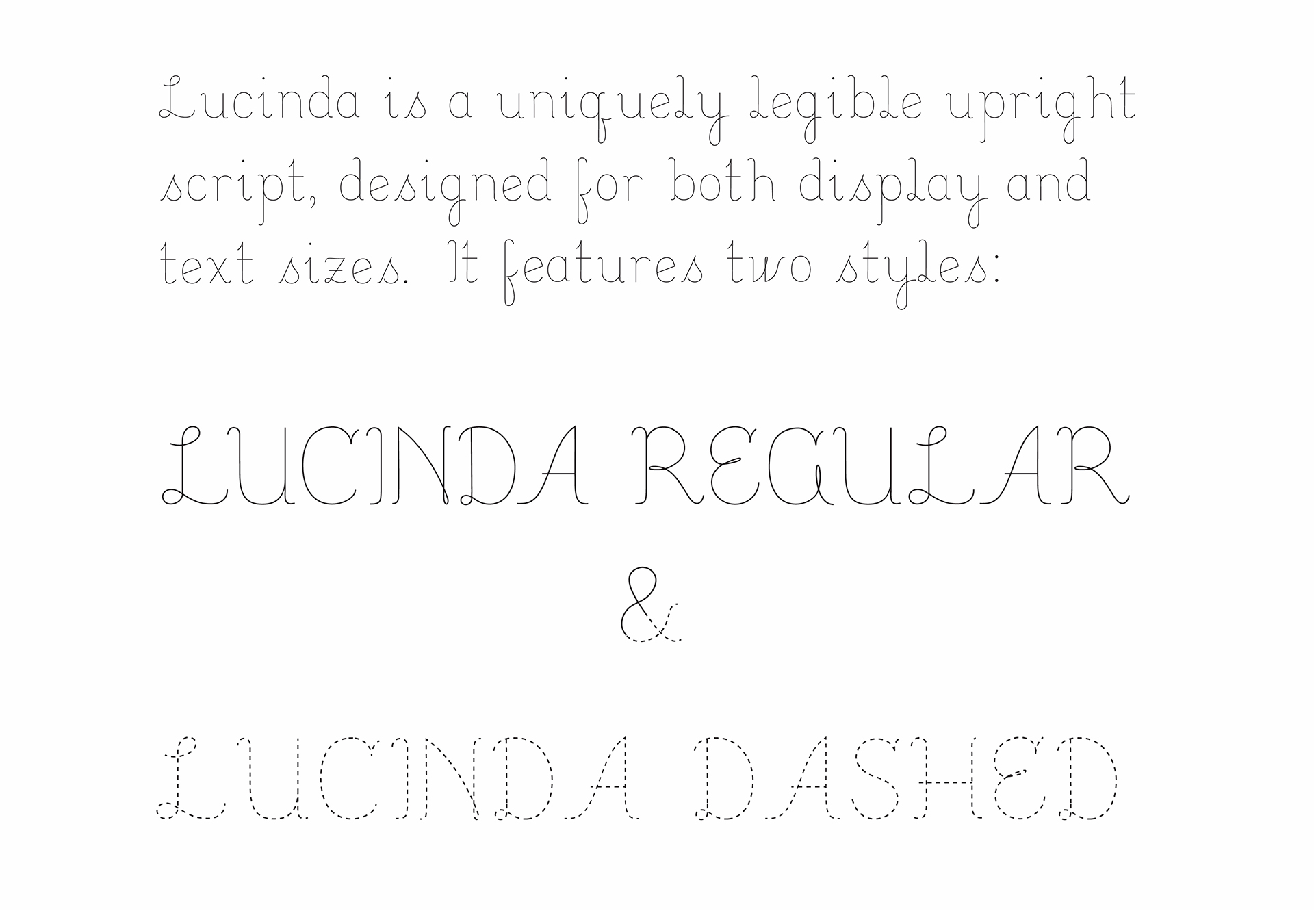 Beispiel einer Lucinda-Schriftart #5