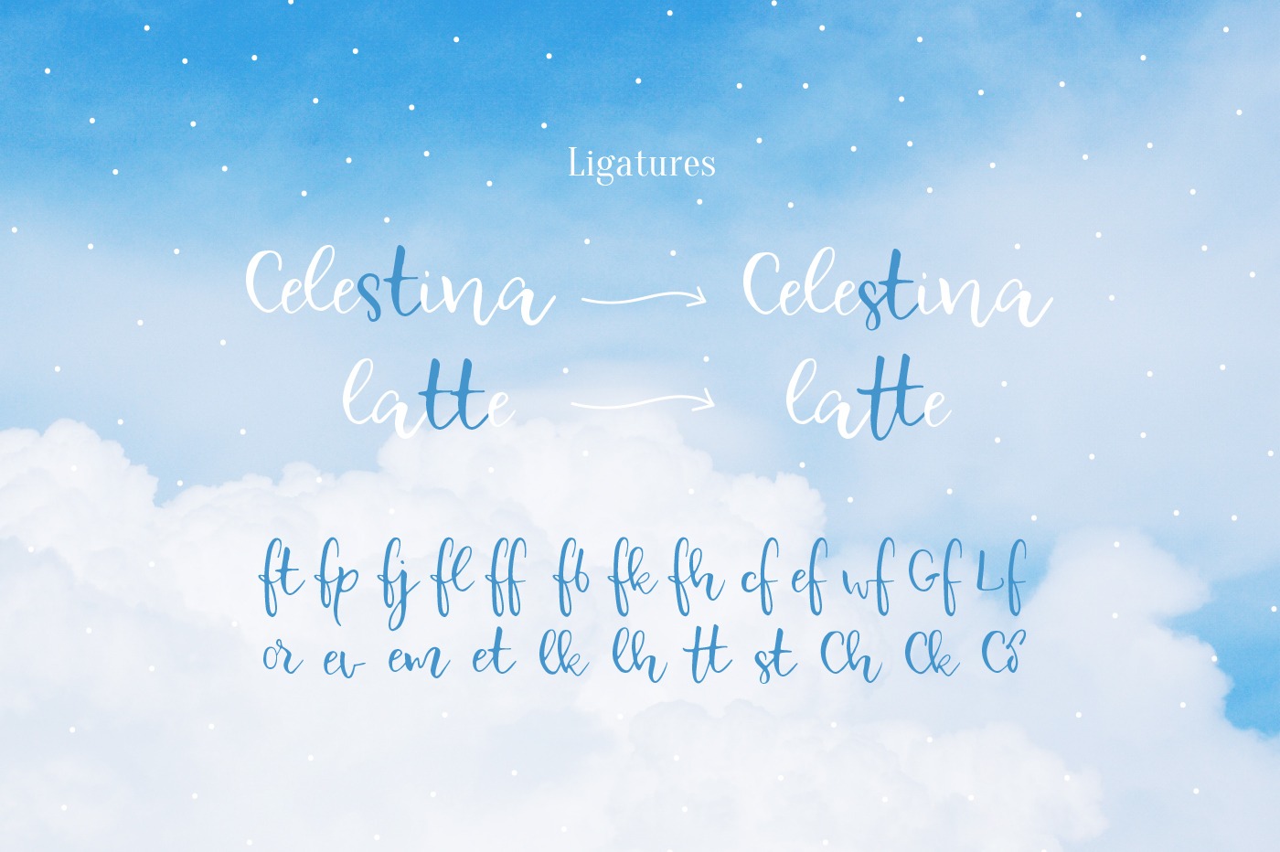 Beispiel einer Celestina-Schriftart #3