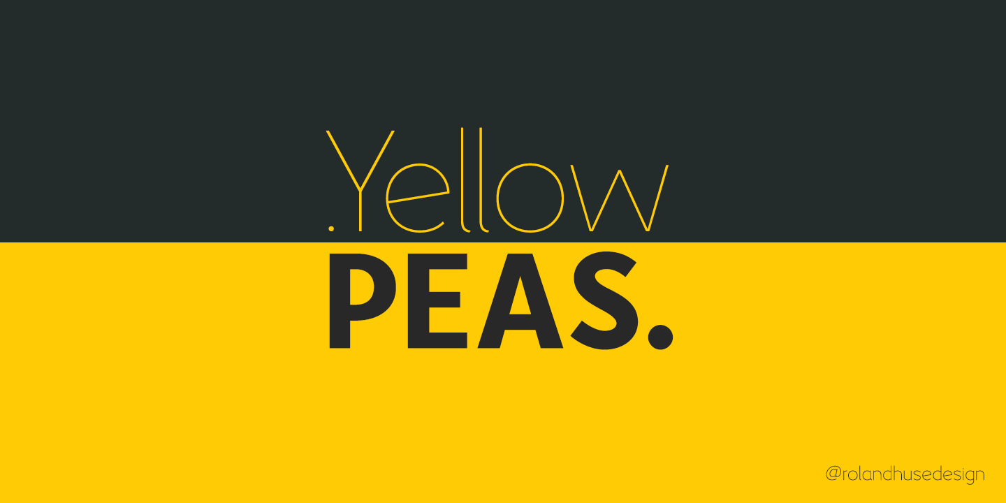 Beispiel einer Yellow Peas-Schriftart #4