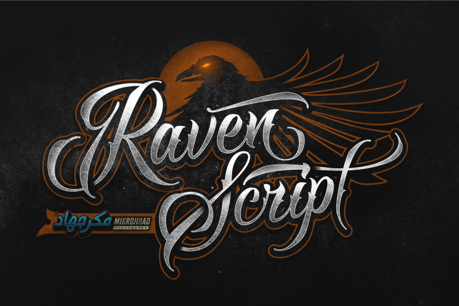 Beispiel einer Raven Script-Schriftart #4