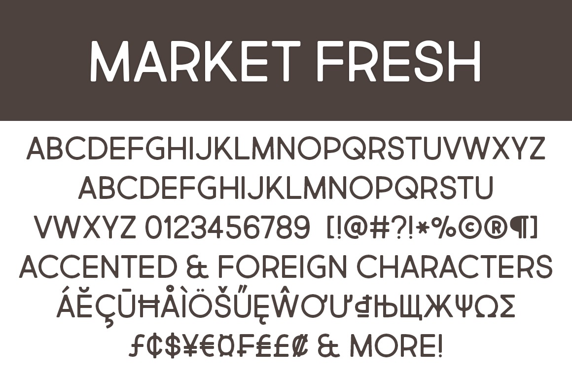 Beispiel einer Market Fresh-Schriftart #6