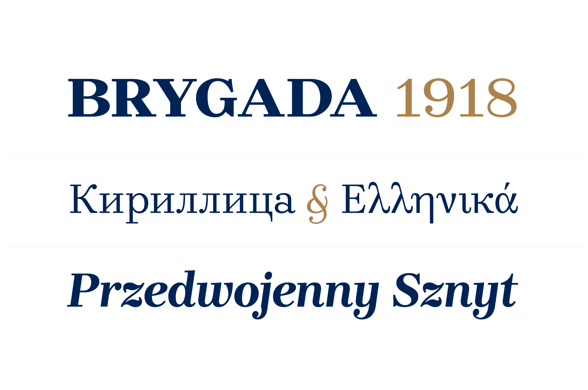 Beispiel einer Brygada 1918-Schriftart #3