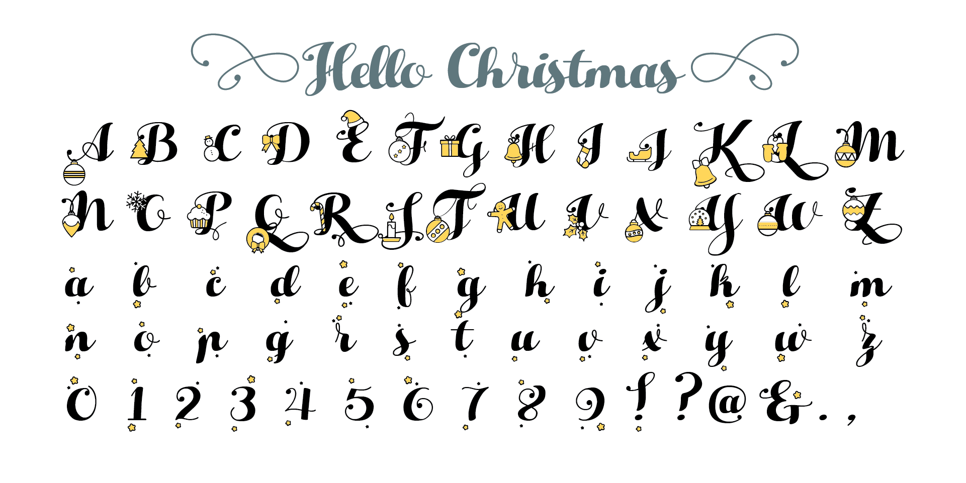 Beispiel einer Hello Christmas-Schriftart #5