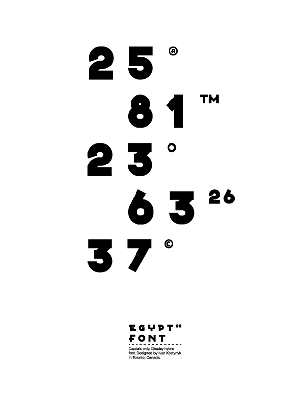 Beispiel einer Egypt 22-Schriftart #2