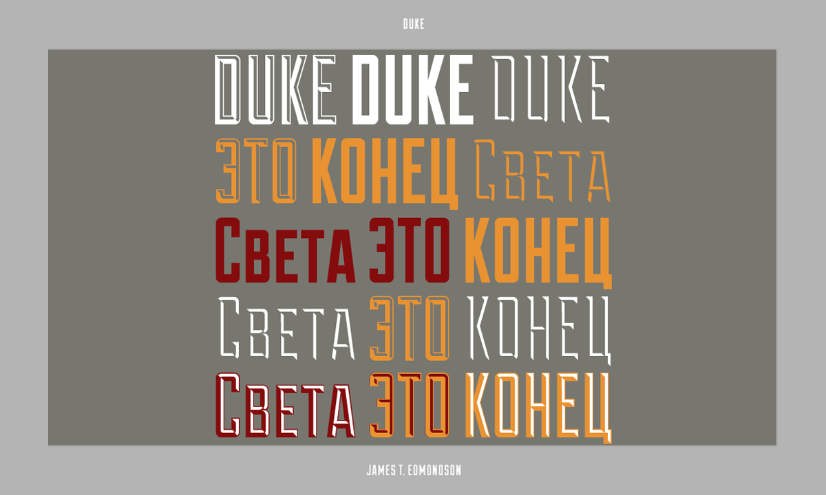Beispiel einer Duke-Schriftart #5