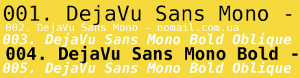 Beispiel einer Dejavu Sans Mono-Schriftart #5
