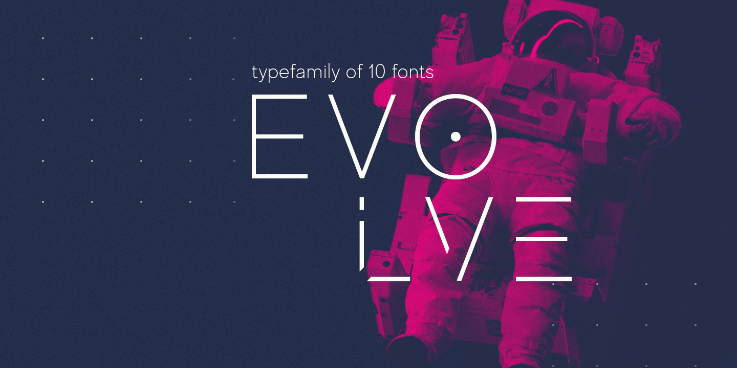 Beispiel einer Evolve Sans-Schriftart #2