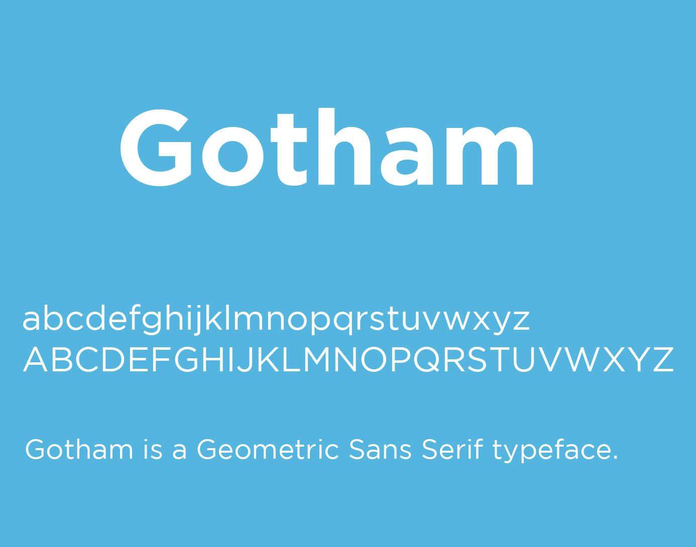 Beispiel einer Gotham-Schriftart #2