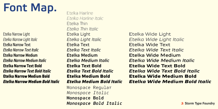 Beispiel einer Etelka-Schriftart #3
