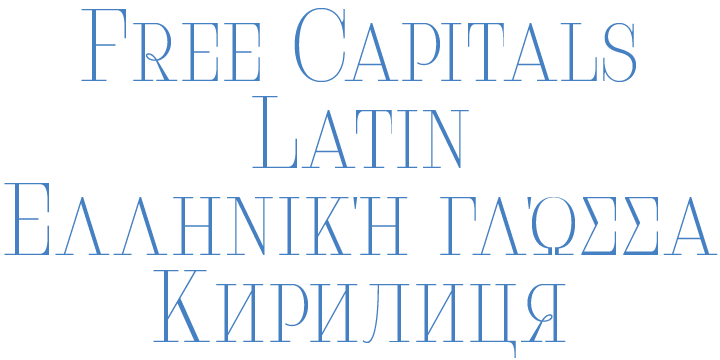 Beispiel einer Serifiqo 4F Free Capitals-Schriftart #4