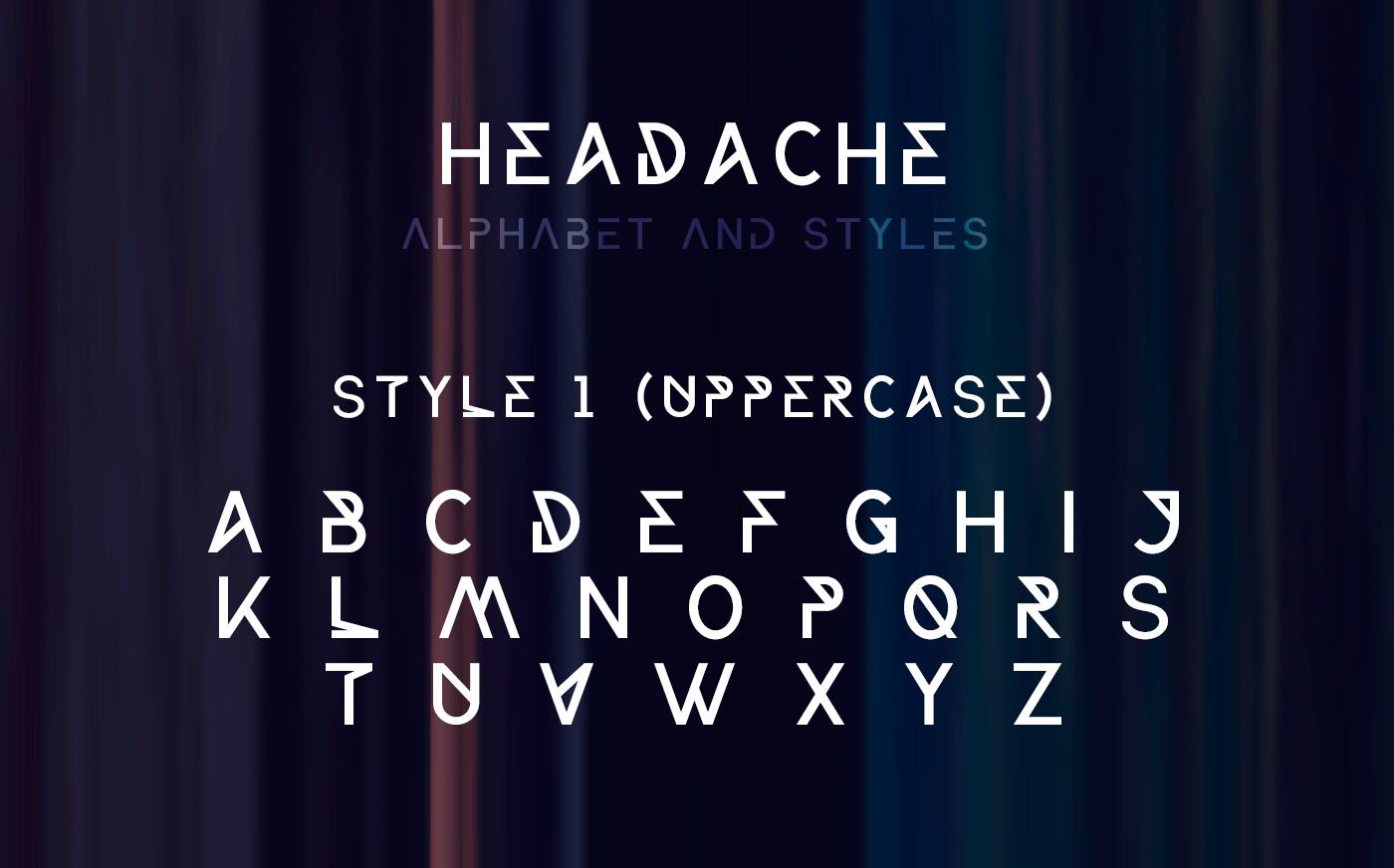 Beispiel einer Headache-Schriftart #4