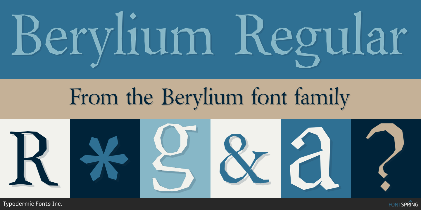 Beispiel einer Berylium-Schriftart #2