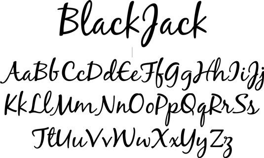 Beispiel einer Black Jack-Schriftart #2
