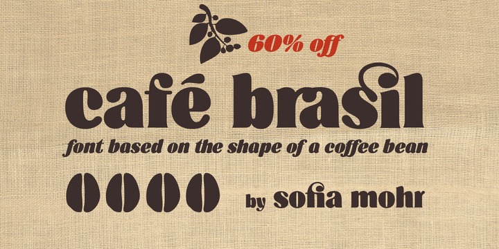 Beispiel einer Cafe Brasil-Schriftart #4