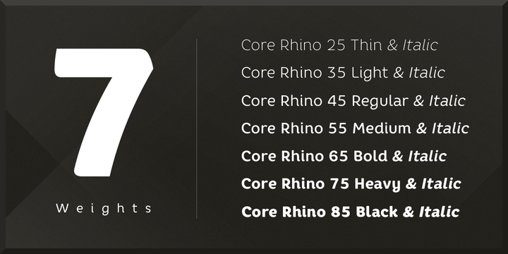 Beispiel einer Core Rhino-Schriftart #2