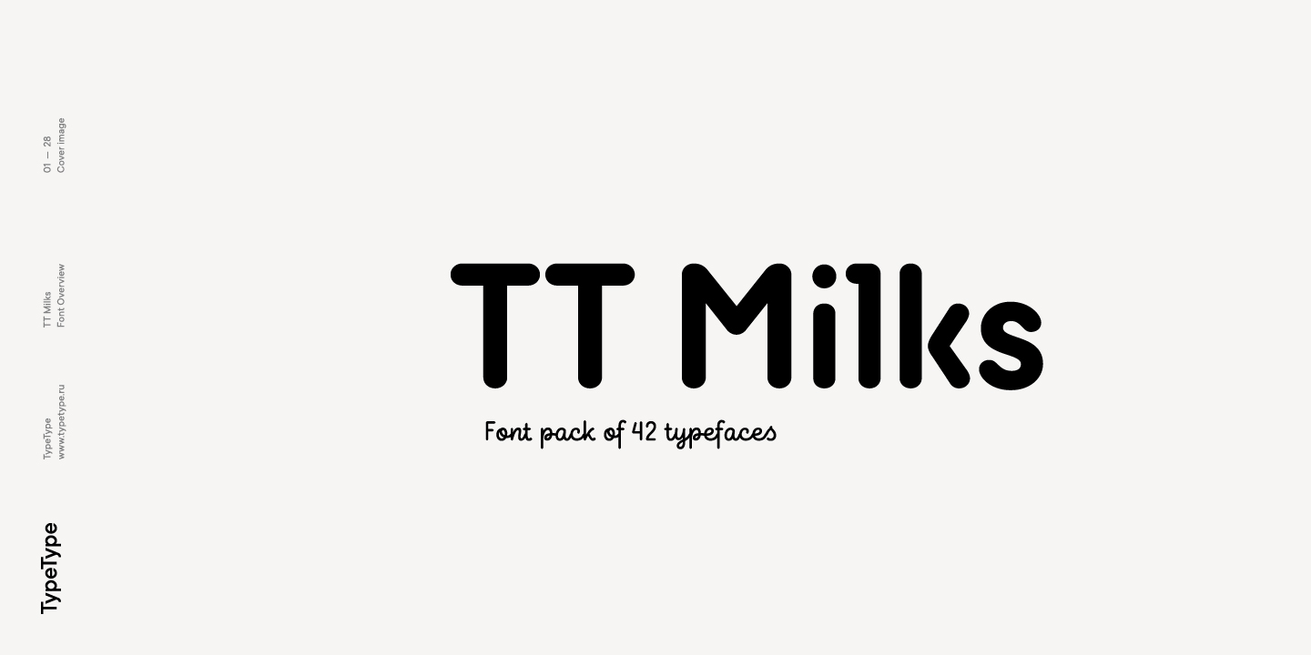 Beispiel einer TT Milks-Schriftart #2