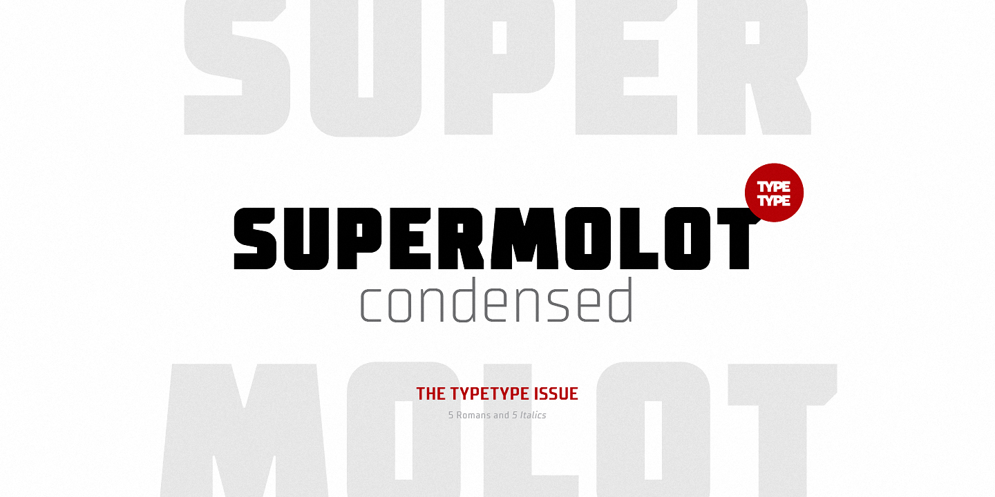 Beispiel einer TT Supermolot Condensed-Schriftart #2