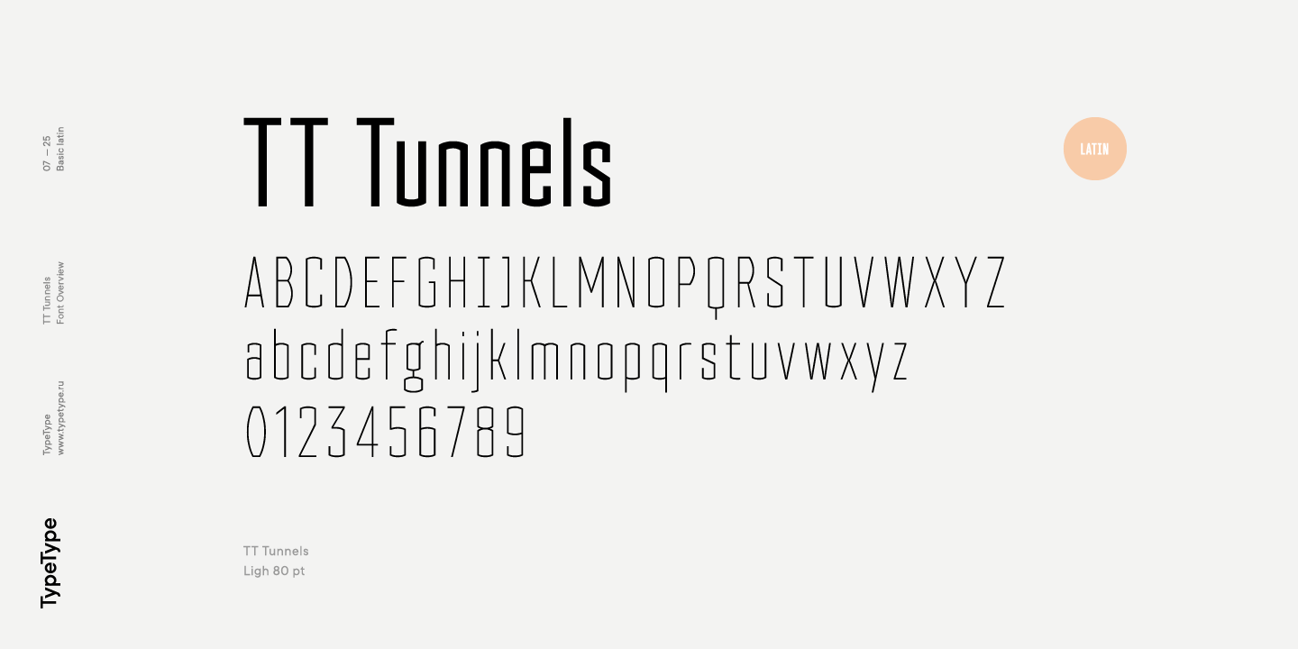 Beispiel einer TT Tunnels-Schriftart #7
