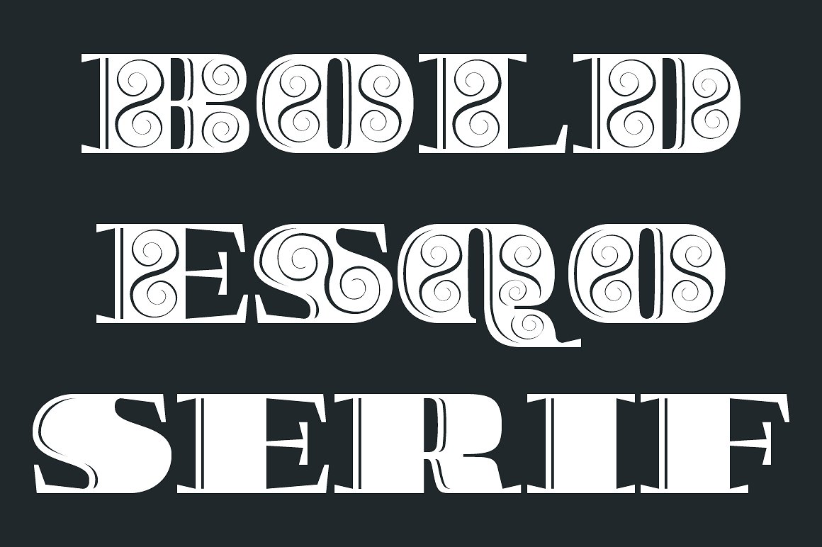 Beispiel einer Boldesqo Serif 4F-Schriftart #2