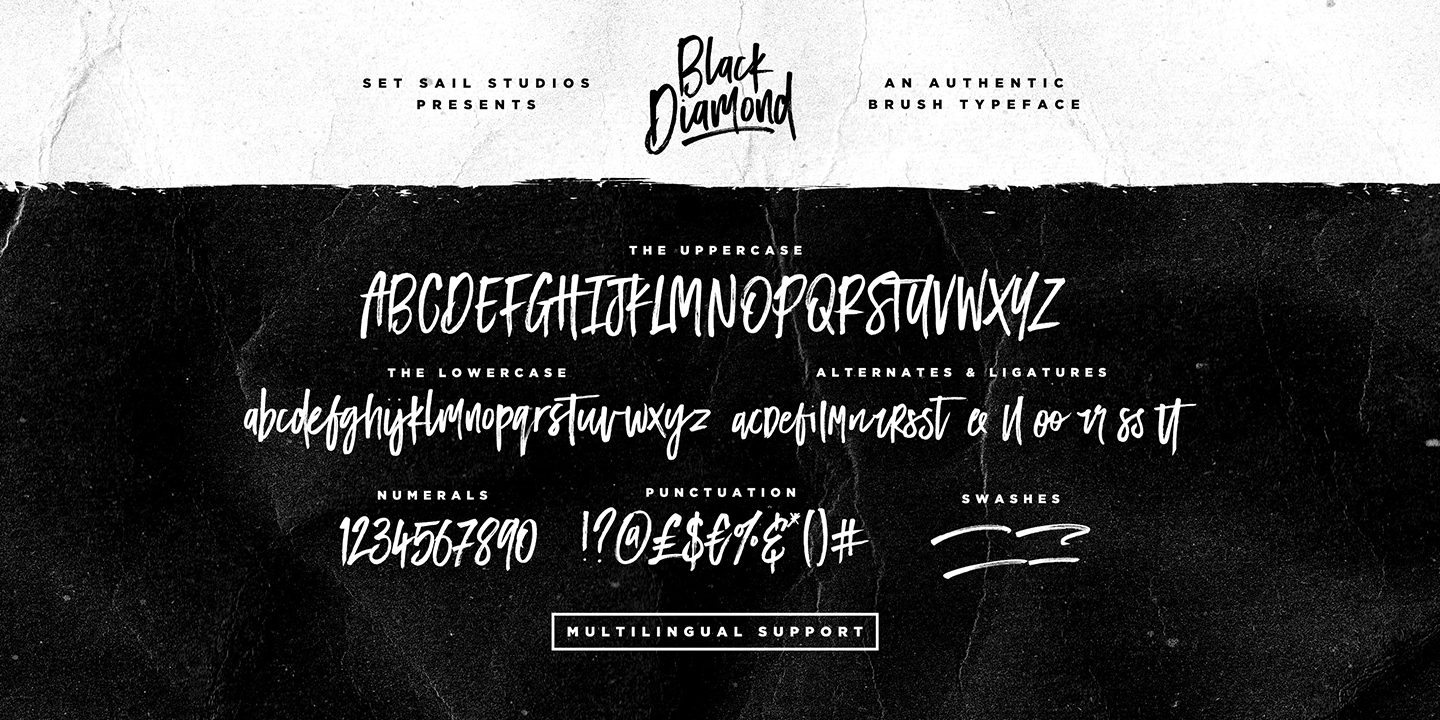 Beispiel einer Black Diamond-Schriftart #7