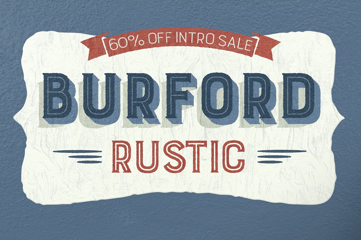 Beispiel einer Burford Rustic-Schriftart #5