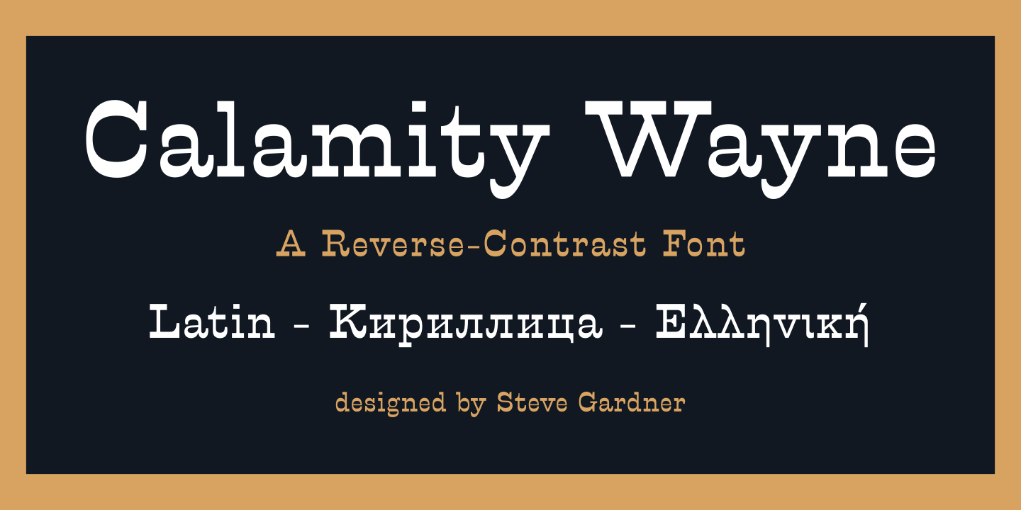 Beispiel einer Calamity Wayne-Schriftart #2