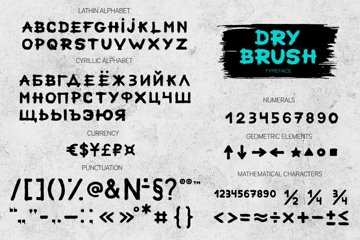 Beispiel einer Dry brush-Schriftart #5