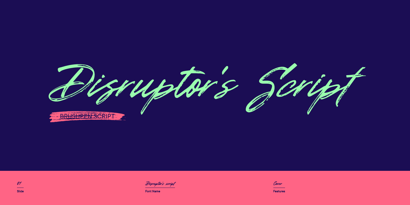 Beispiel einer Disruptors Script-Schriftart #2