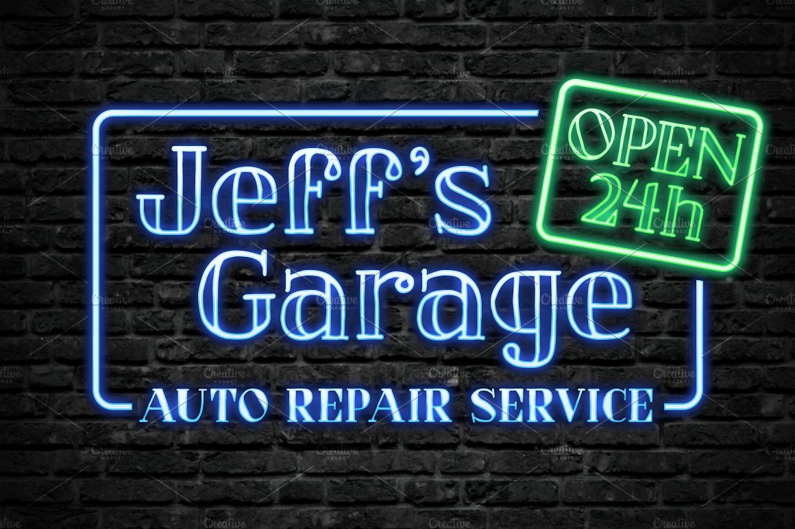 Beispiel einer Jeff’s Garage-Schriftart #5
