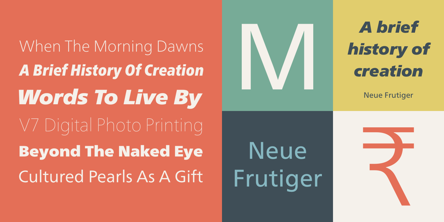 Beispiel einer Frutiger Neue-Schriftart #3