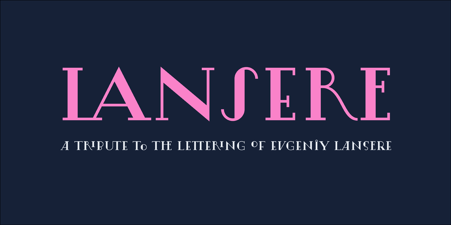 Beispiel einer Lansere-Schriftart #2