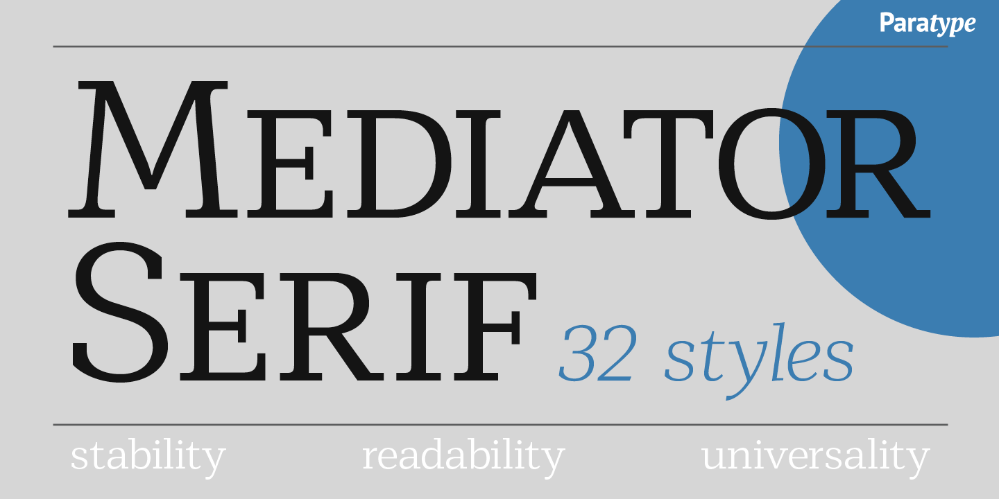 Beispiel einer Mediator Serif-Schriftart #2