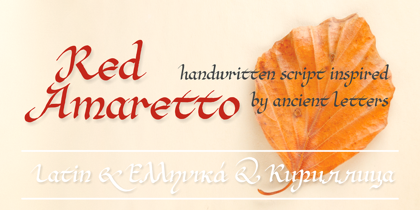 Beispiel einer Red Amaretto-Schriftart #3