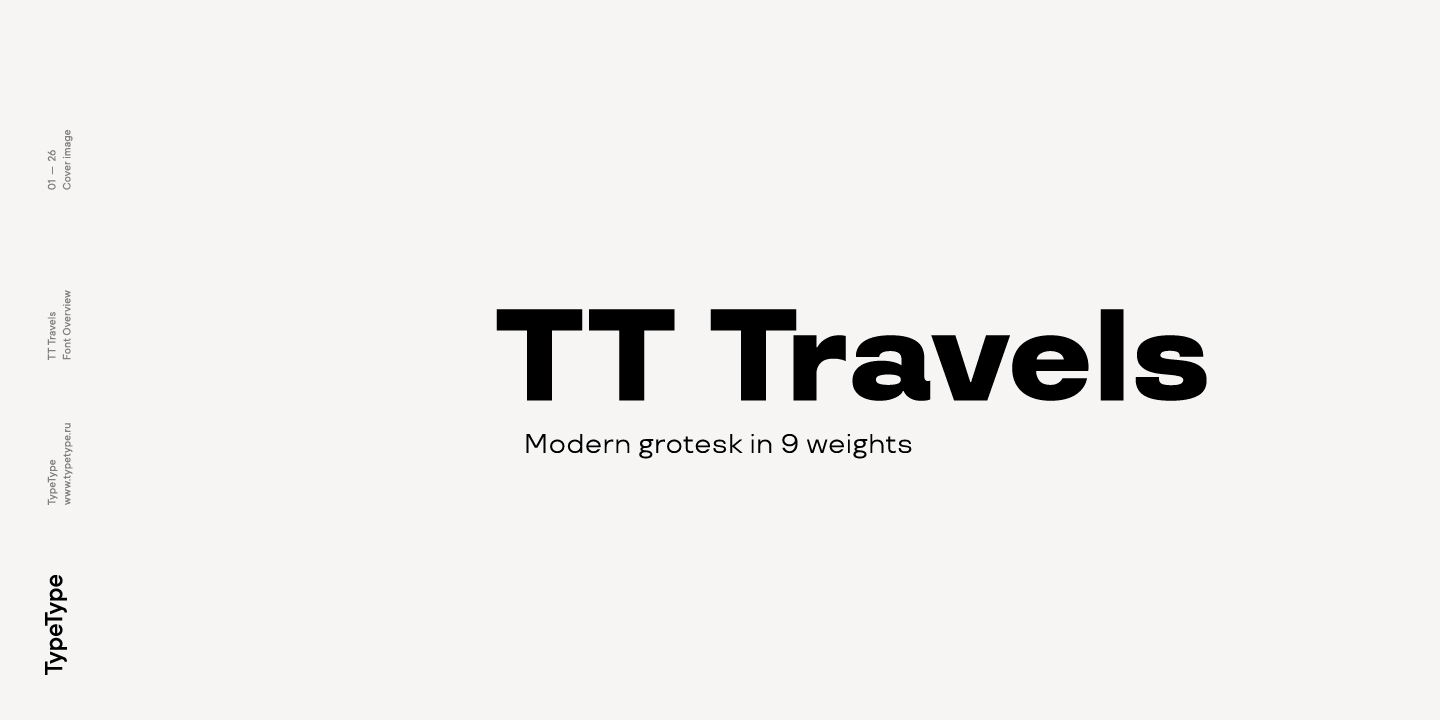 Beispiel einer TT Travels-Schriftart #2