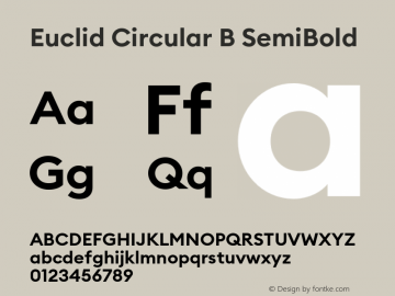 Beispiel einer Euclid Circular-Schriftart #2