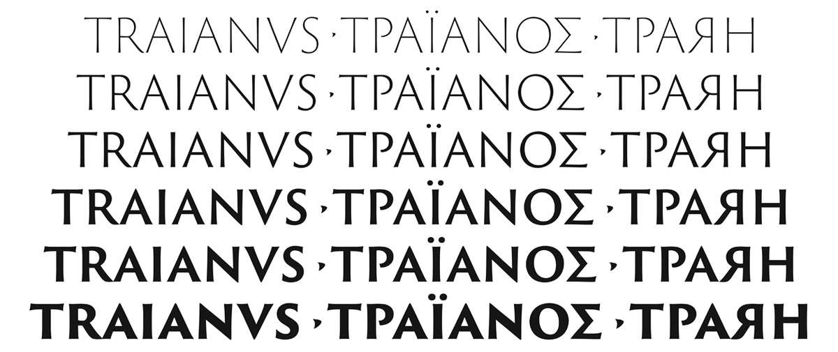 Beispiel einer Trajan Pro 3-Schriftart #2