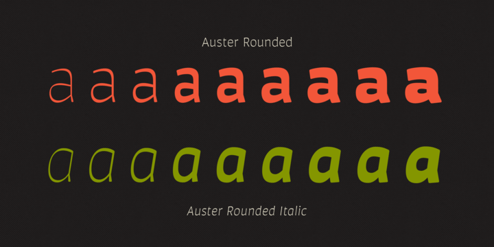 Beispiel einer Auster Rounded-Schriftart #2