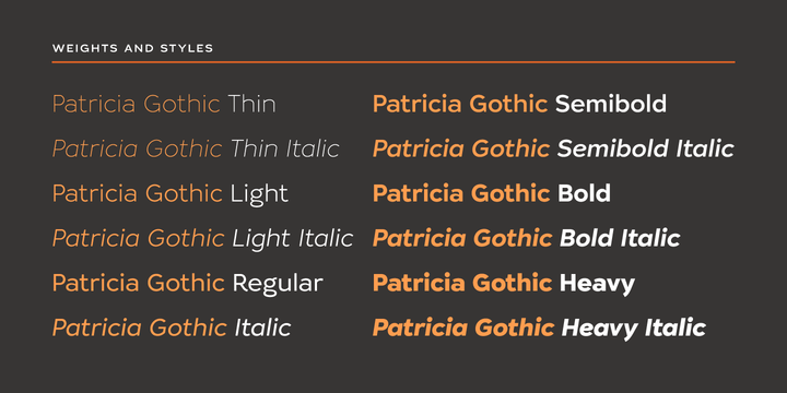 Beispiel einer Patricia Gothic-Schriftart #5