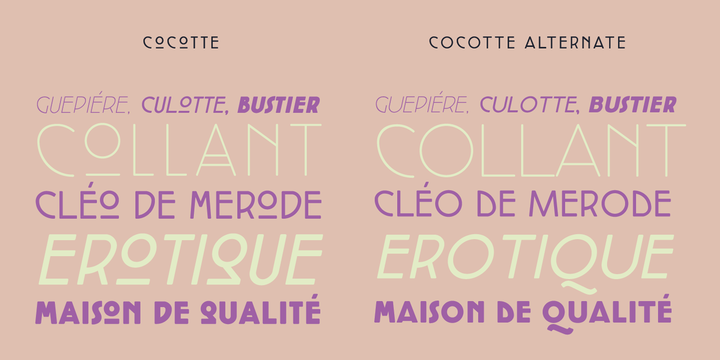 Beispiel einer Cocotte-Schriftart #4