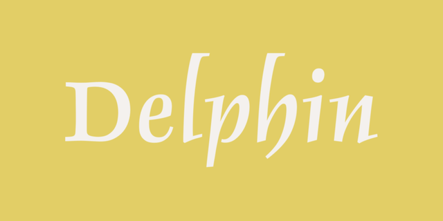 Beispiel einer Delphin-Schriftart #2