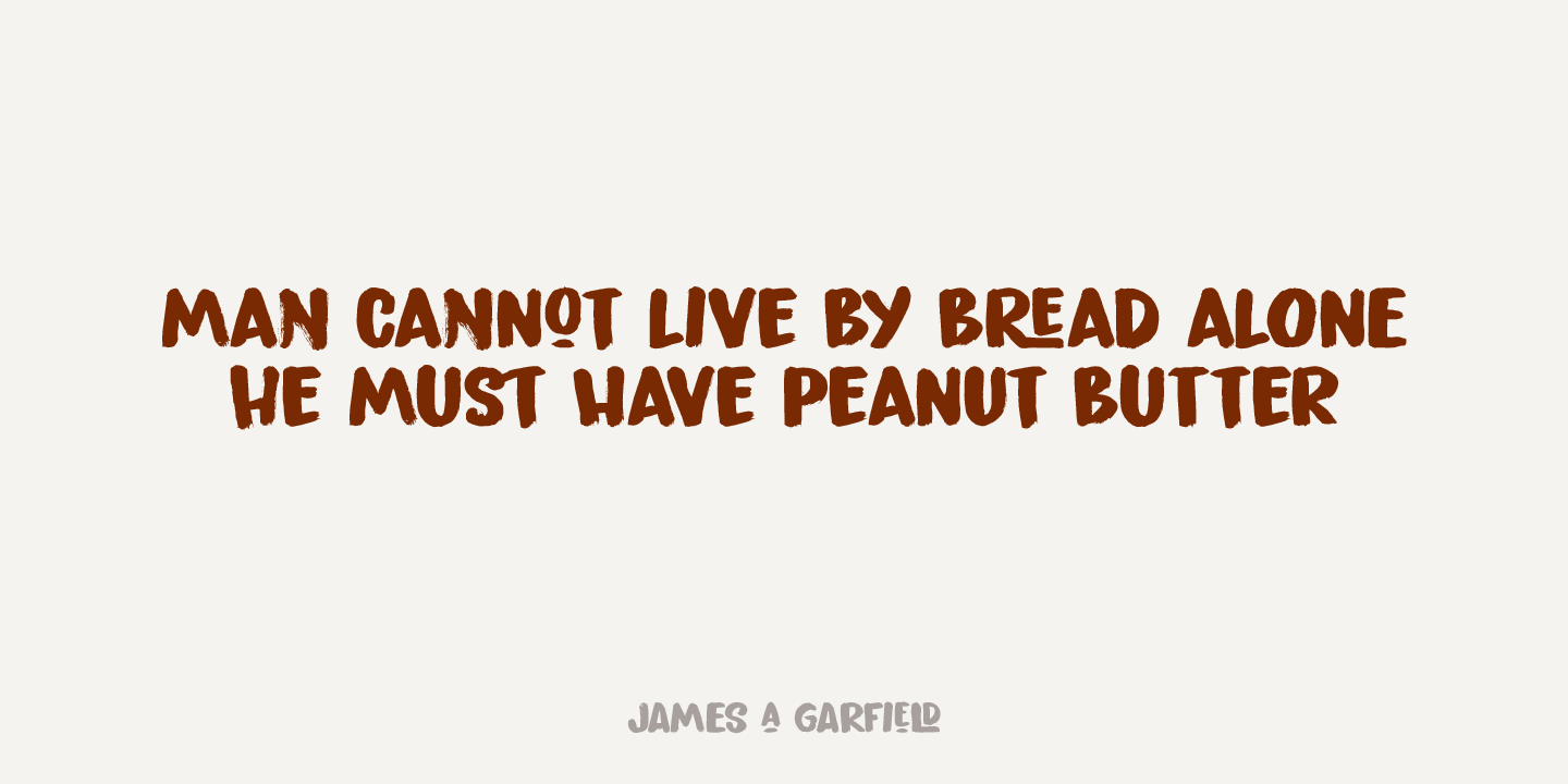 Beispiel einer Peanut Crunch-Schriftart #4