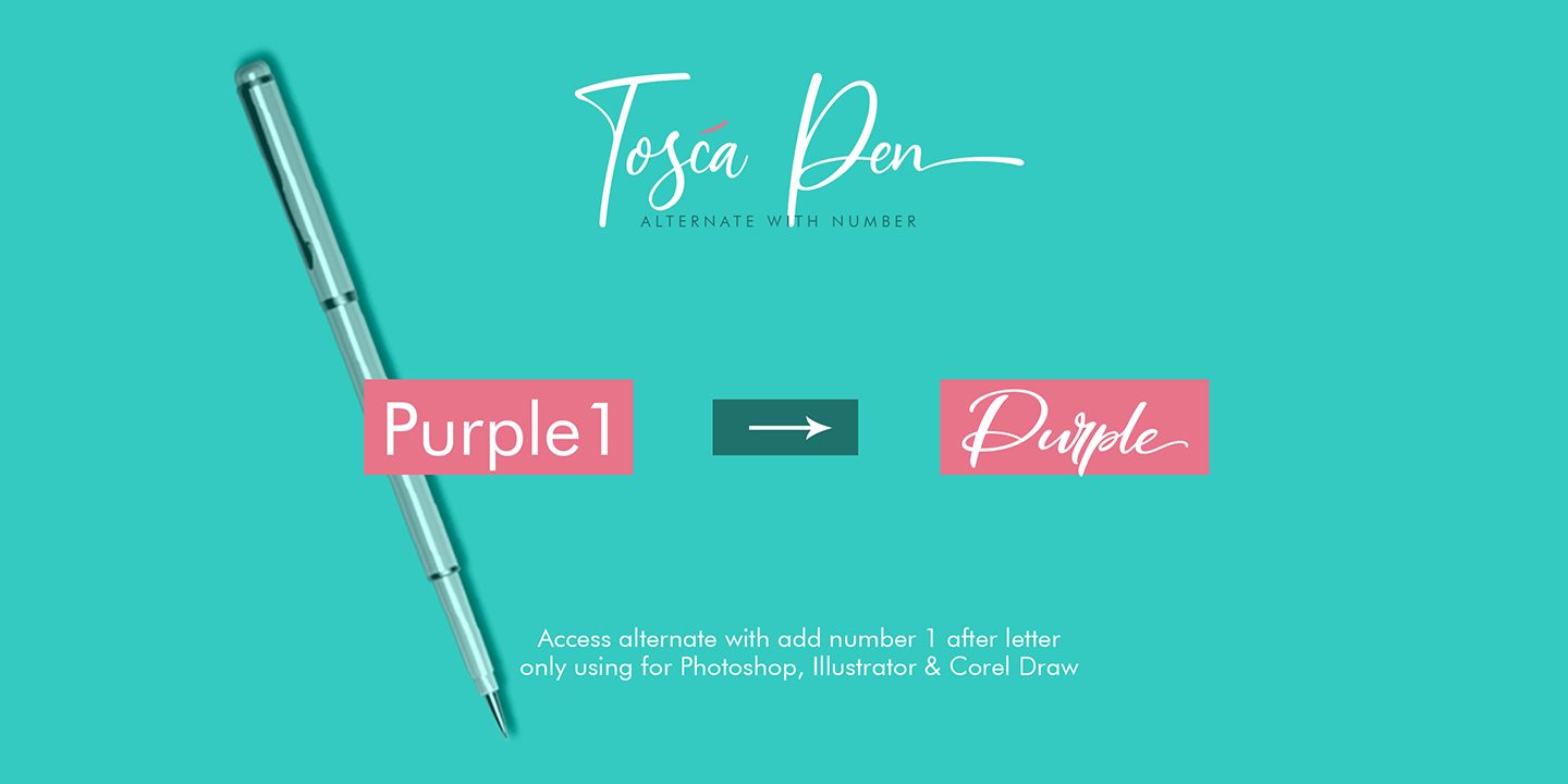 Beispiel einer Tosca Pen-Schriftart #2