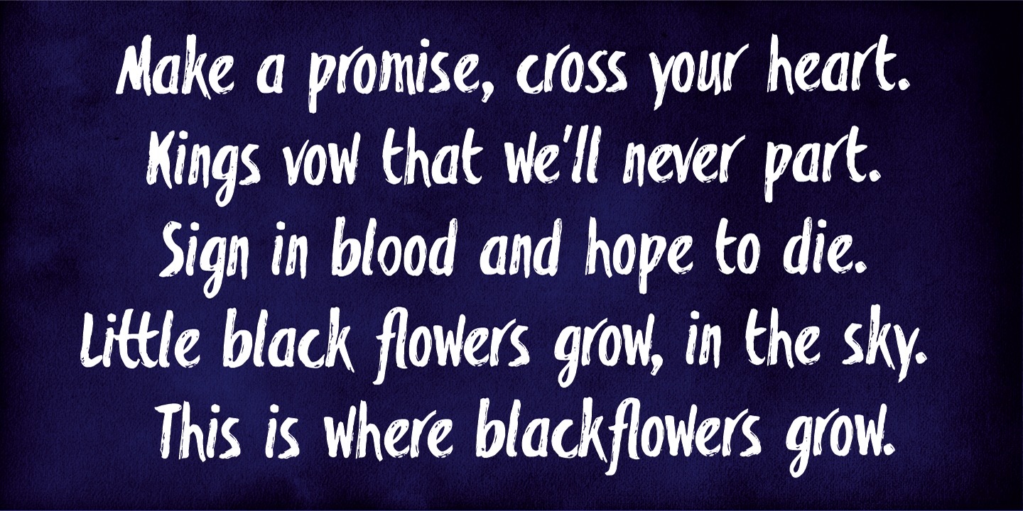 Beispiel einer Blackflower-Schriftart #2