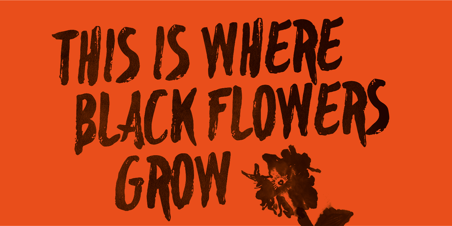 Beispiel einer Blackflower-Schriftart #3